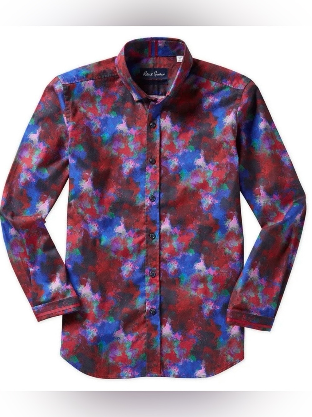 Robert Graham Men's Lantern Multicolor Sport Tailored Fit Shirt Size 1XLT